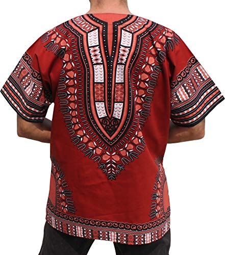 Image of Raan Pah Muang RaanPahMuang Unisex African Bright Dashiki Cotton Shirt Variety Colors