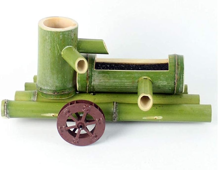 Garden Decoration,Indoor Outdoor Sculpture,Bamboo Water Fountain with Pump,for Garden Patio Deck Porch,Bamboo Water Feature,Garden Decorative Statue (A 40cm) (A 25cm)