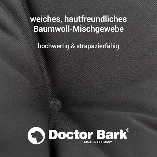 Doctor Bark Hundebett Orthopädisch - Waschbar bis 95°C, Geruchsfrei & Hygienisch - Kuscheliger Hundekorb Mittelgroße Hunde mit Hundematratze (L - 90x80 cm, Grau)