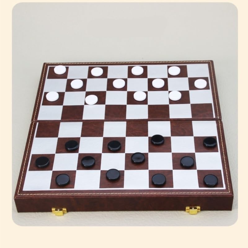 Juegos de Mesa de Lujo con magnetismo de ajedrez y Damas 2 en 1 Ajedrez