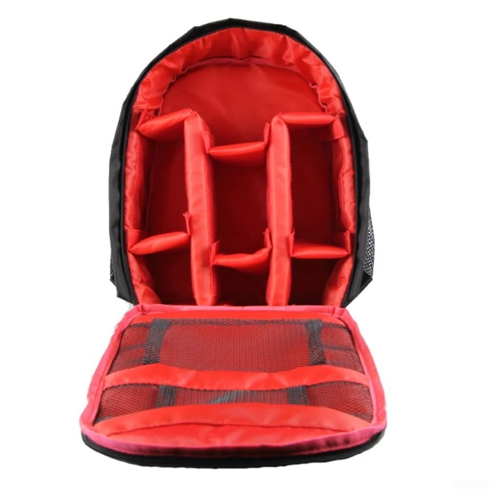 Zaino impermeabile per fotocamera DSLR con supporto per treppiede, borsa a tracolla in nylon per Canon per obiettivi Sony e Olympus, custodia da viaggio (viola)