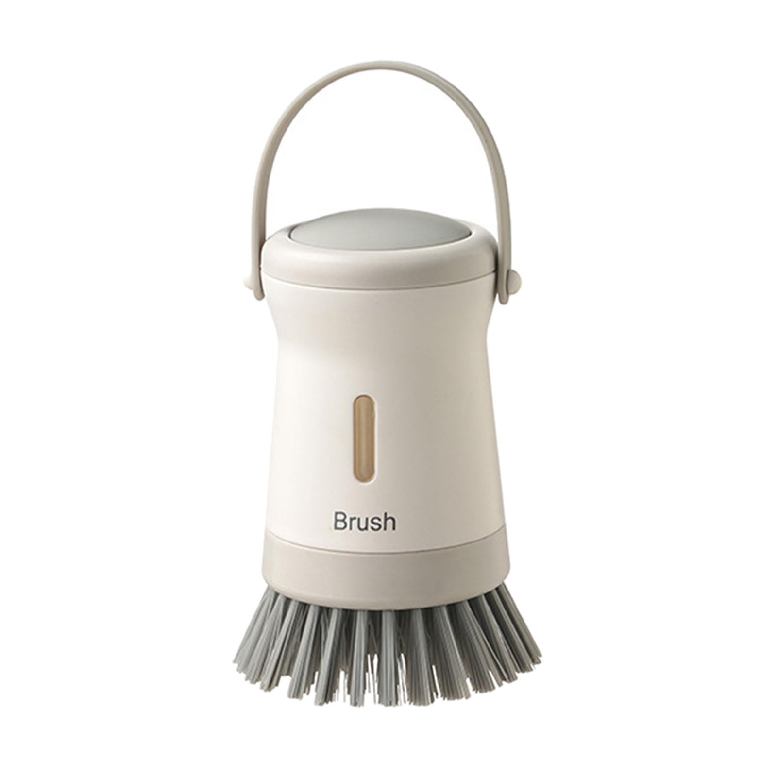 Tsophreniq Compactly Dishwasher Safe Kitchen Scrub Brush Handle Scrubber NonScratch Bristles for Pots Dishes Cookware Cleaning Tool Long Handle NonStick Scrubber