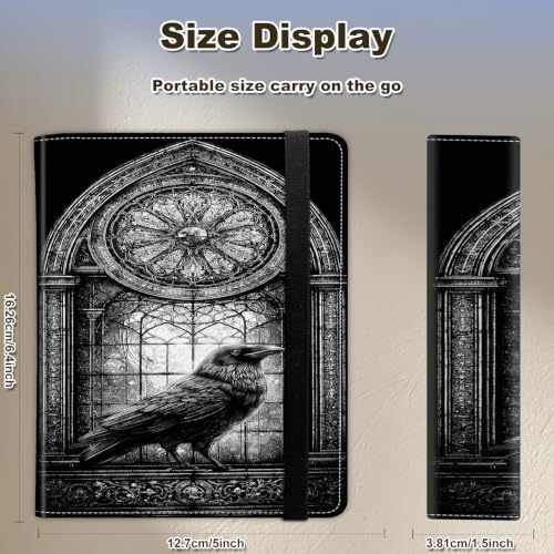 Image of Photo Album 4x6 120 Photos with Strong Elastic Band, Gothic Raven