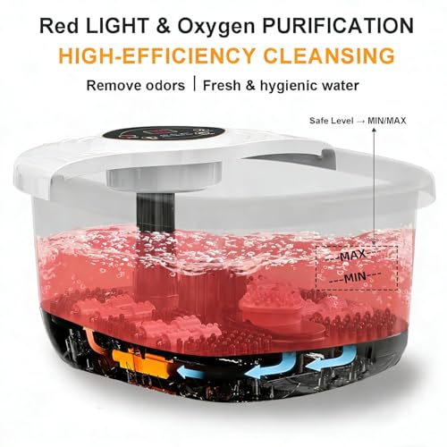 Image of closewave Foot Spa Bath Massager with Heat, Red Light & Oxygen Bubbles,Shiatsu Rollers Epsom Salt Temperature Control, Relieves Stress and Feet Pain - Home Pedicure Soaking Tub Gift for Women /Men