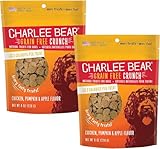 Charlee Bear Crunch Chicken, Pumpkin & Apple Flavor Dog Treat and Snack (2 Pack) 8 oz Each