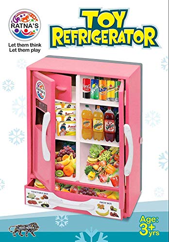 Image of TOYZTREND Ratna's Premium Storewell Toy Refrigerator for Kids (Pink), 15.5 cm