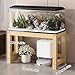 PA-DABAOO Wooden Fish Tank Stand,1102Lbs Capacity,Reptile Tank Stand with Solid Wood Frame,Indoor and Outdoor Plant Stands,Suitable for Living Room, Entryway,60 * 50 * 50cm