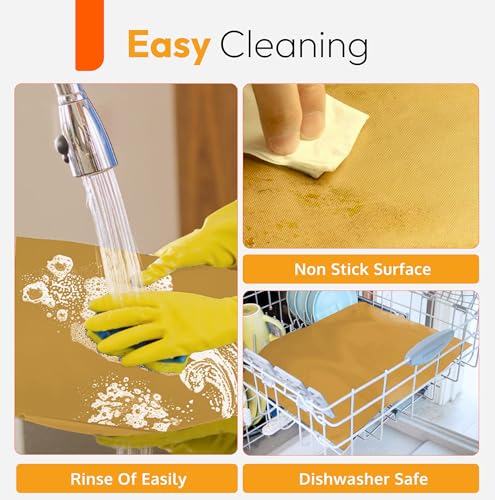 image for ThreadNanny Gold 2 Pack Large Thick Heavy Duty Non Stick Teflon Oven L