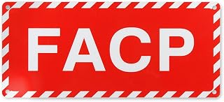 FACP Sign 4.5 x 10 Inch 40 Mil Thick Aluminum Reflective Sign UV Protected Water Proof