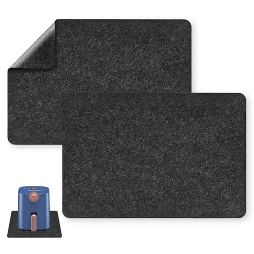 2 PCS Heat Resistant Mat for Air Fryer, 44 * 30cm Heat Proof Mat Kitchen Appliance for Sliders, Kitchen Countertop Protector Mats for worktops, Non-Slip Mixer Mover Mats for Coffee Machines Ovens