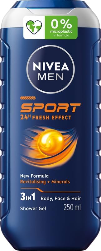 NIVEA MEN Sport 3w1 Regenerujący Żel pod prysznic dla mężczyzn 250 ml