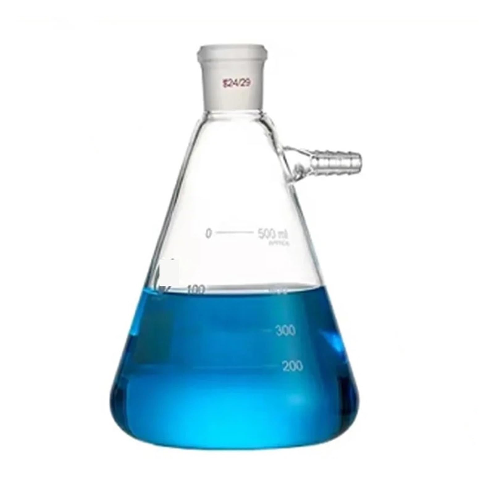 Frasco de succión de filtración de boca de molienda de vidrio al vacío de 25ml a 2000ml botella de filtro de laboratorio con boquilla superior(100ml/24)