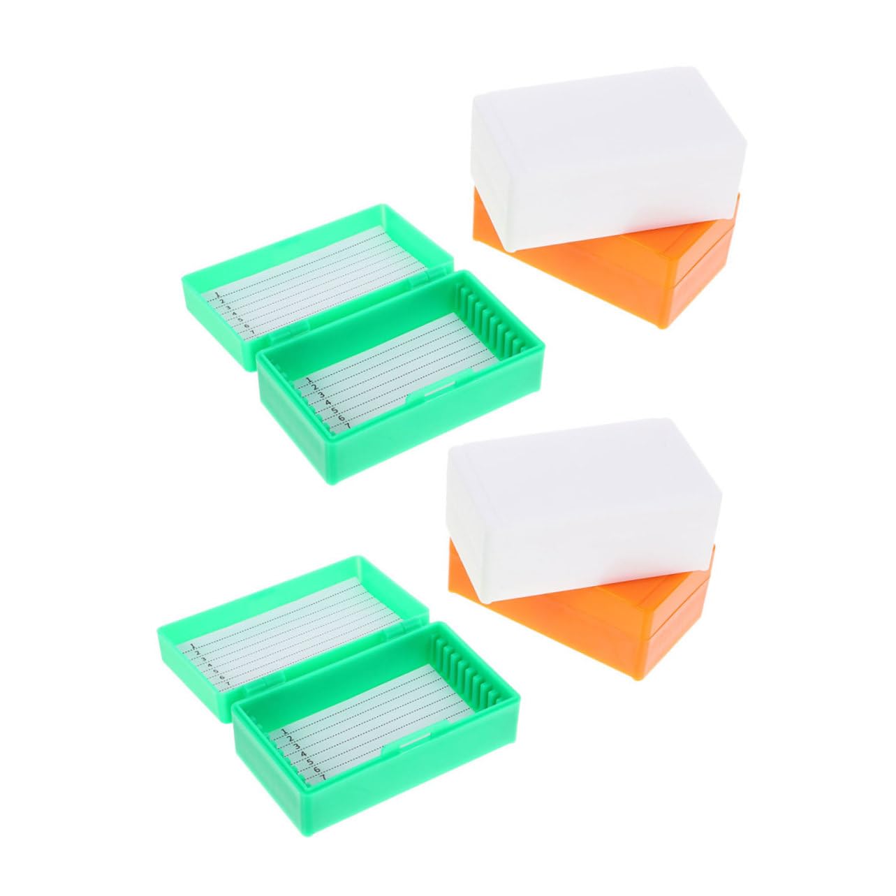 Cabilock 6 Pack Microscope Slide Glass Slide Cases Reusable Storage Organizer Protect from Damage