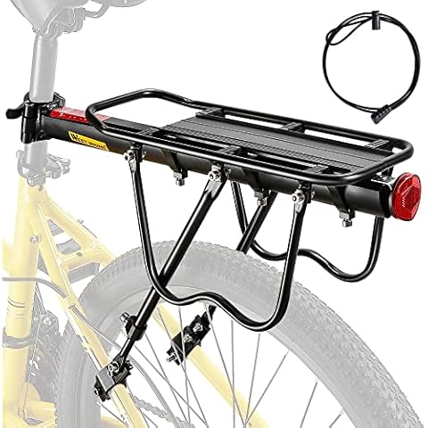 West Biking Gepäckträger Mountainbike - Stabiler Fahrrad Gepäckträger Robust MTB Gepäckträger Aluminium Fahrradgepäckträger, Einfache Montage Gepäckträger Fahrrad Hinten Maximalbelastung 50kg (Black) Cover