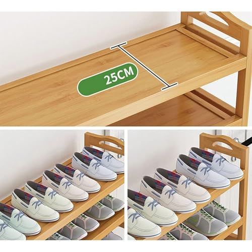 Rangement chaussures grande capacité 7 niveaux en bois de bambou