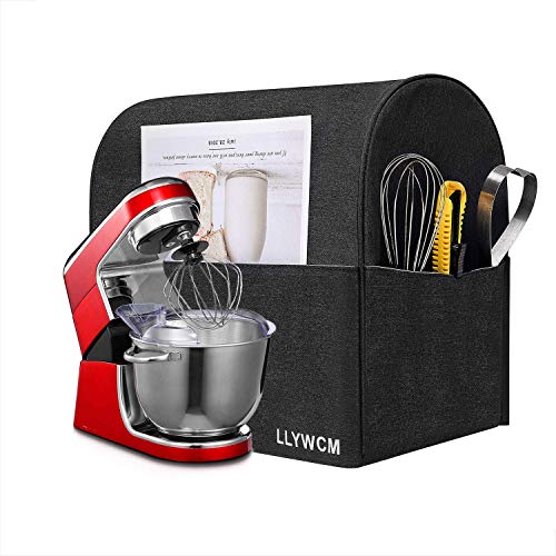 LLYWCM Stand Mixer Cover Compatible with 6-8 Quart Kitchenaid Mixers, Kitchenaid Mixer Dustproof Cover and Accessories for Small Appliance Protector Shield with Pockets