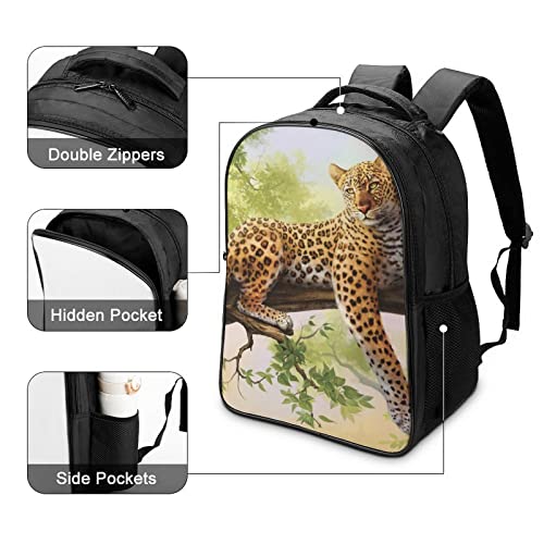 Sac à dos étudiant motif léopard mode pour le collège et les loisirs - 4