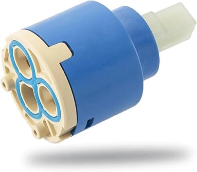 35mm Shower Cartridge Faucet Cartridge Replacement, Single Handle Valve Cartridge for Kitchen & Bathroom, Shower and Mixer Faucets, Durable Water Mixer Cartridge