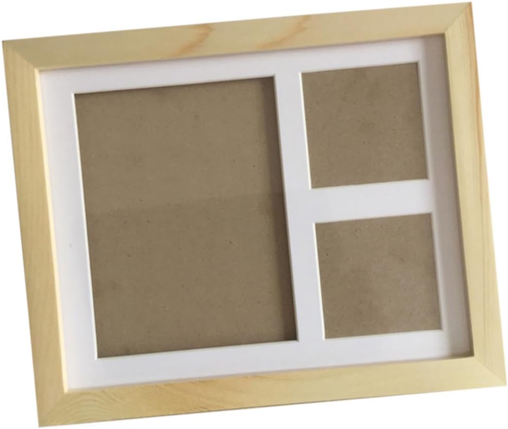 Handprint and Footprint Kit with Wooden Frame Includes for Imprint Keepsakes and Nursery Decor Natural Color