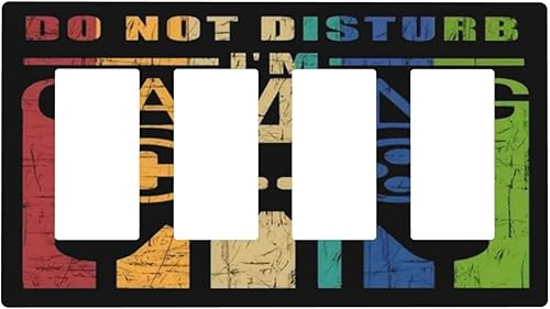 Juego Videos Juego Juego Juego 4 Gang Quad Rocker Interruptor de Luz Placa Decorativa Placa Eléctrica Placa de Interruptor de Sala de estar