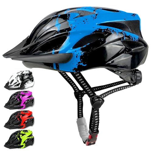 LeapBeast Fahrradhelm Kinder, Verstellbarer Kinderhelm für Jungen und Mädchen im Alter von 3-13 Jahren, Mehrere Belüftungen Helm, Multisport-Kinderhelm mit Visier, Schutzhelm (Blau, S (50-55cm)) LeapBeast Fahrradhelm Kinder, Verstellbarer Kinderhelm für Jungen und Mädchen im Alter von 3-13 Jahren, Mehrere Belüftungen Helm, Multisport-Kinderhelm mit Visier, Schutzhelm (Blau, S (50-55cm))