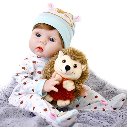 Aori Lifelike Reborn Baby Dolls 22 Inch Realistic Newborn Baby Boy Dolls Look Real With Hedgehog Toy And Doll Accessories #TOP1