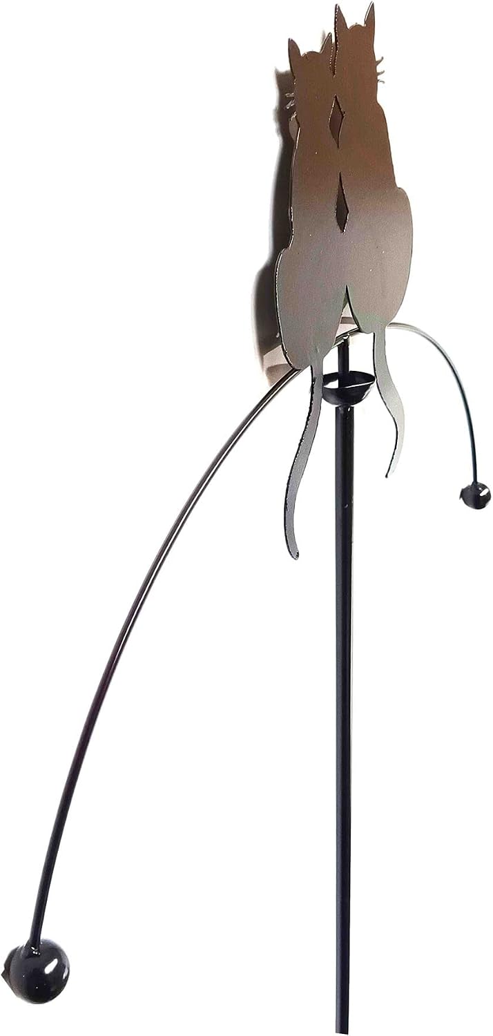 SK Love Cats Balancing Sculpture, Metal Garden Wind Spinner, Garden Stake - Great Garden Decor Ornament Part Of The Metal Stakes And Garden Stakes Range - Image 4