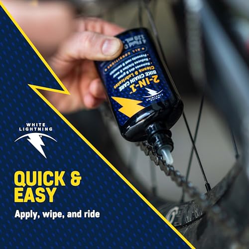 White Lightning 2-in-1 Bike Premium Lubricant and Degreaser (4 Fl Oz)