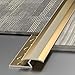 Carpet to Tile Transition Strip: Carpet Transition Strip, Upgraded Aluminum Alloy Z Bar Cuttable Carpets Tiles Door Threshold Edging Tool, for Home Office Hotel Floor Decor, Carpet Edge Trim (Gold)