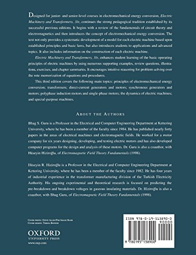 Electric Machinery And Transformers (The Oxford Series In Electrical And Computer Engineering) #TOP1