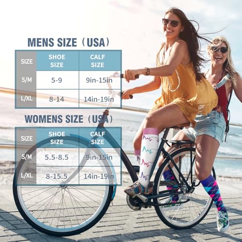 Image of Bluemaple 6 Pack Copper Compression Socks for Women and Men Circulation-Best Support for Medical, Running,Nursing,Athletic