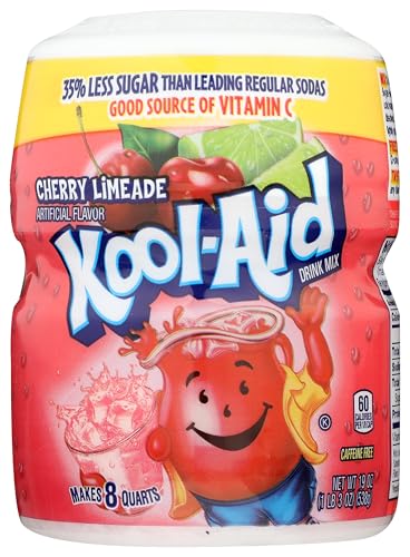 Image of Kool-Aid Sweetened Cherry Limeade Powdered Drink Mix, Caffeine Free, 19 oz Jar