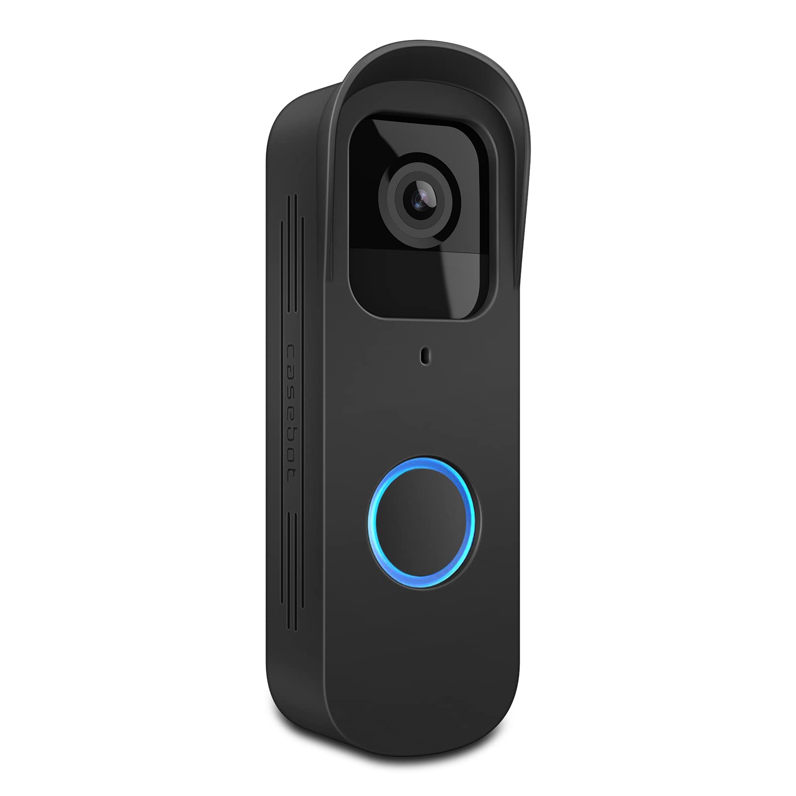 CaseBot Hülle für Blink Video Doorbell, weiche Leichte Dünne Kratzfeste Silikon Abdeckungen Skins Schutzhülle für Blink Video Doorbell 2021, Schwarz
