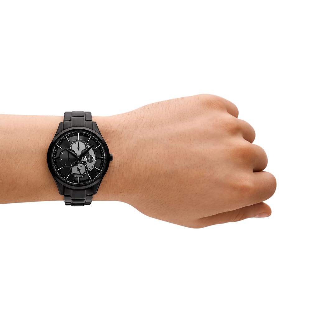 Armani Exchange Orologio da uomo, Movimento multifunzionale al quarzo e cassa da 42 mm con cinturino in acciaio