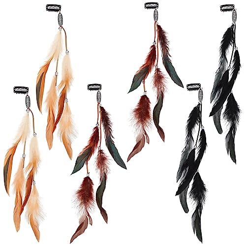 SHERCHPRY 6pcs Hair Accessories Women's Hair Extension Headpieces Vintage Tassel Clips