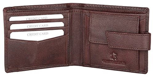 Image of WildHorn Maroon & Brown Leather Men's Wallet (699710)