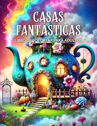 Casas Fantásticas Libro de Colorear para Adultos: Diseños caprichosos con hogares mágicos de hadas y gnomos para la relajación y la atención...