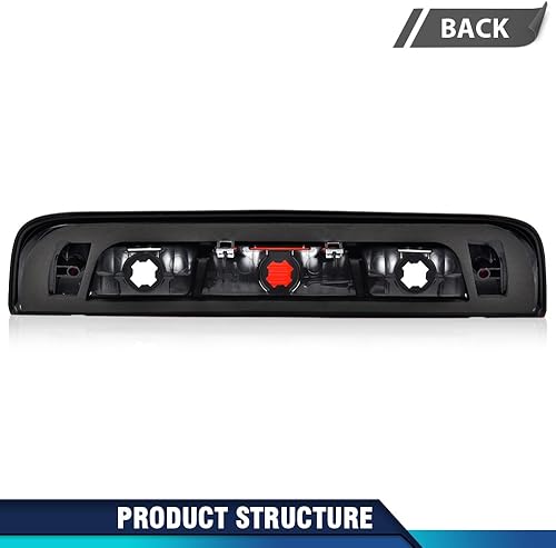 Miniatura 8 de PIT66 Tercera luz de freno trasera de montaje alto compatible con Chevy SilveradoGMC Sierra 1500 2500 3500 2015-2021 23509162 84900397 bombilla roja