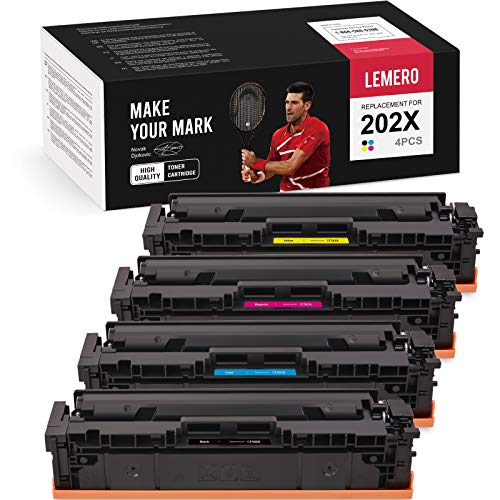 🔥 Flash Sale LEMERO Compatible Toner Cartridges Replacement for HP 202X CF500X for Color Laserjet Pro MFP M281fdw MFP M281cdw MFP M281fdn MFP M280nw M254dn Toner Printer (Black, Cyan, Yellow, Magenta, 4-Pack)