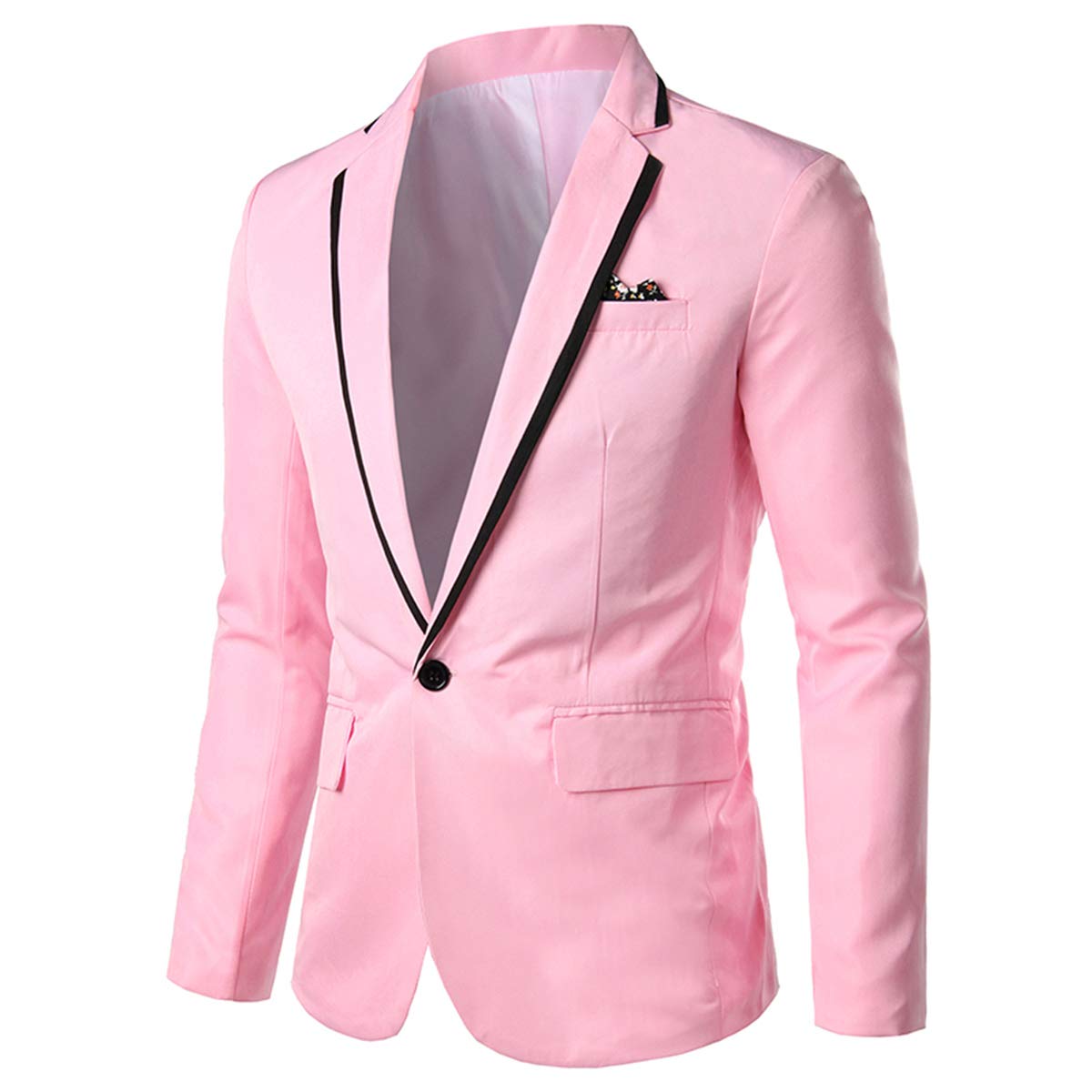 CloudstyleMens Casual Slim Fit Suit Jacket 1 Button Daily Blazer Business Sport Coat Tops