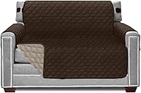 Vista 161 de Sofa Shield - Funda para sofá Loveseat con correa patentada, protector de cojines, funda reversible resistente a manchas y desgarros de perros