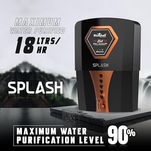 Image of Blueshell RO Water Purifier for Home|Splash Copper | RO+UV+TDS | 9 Ltrs | Suitable For Borewell, Tank Water