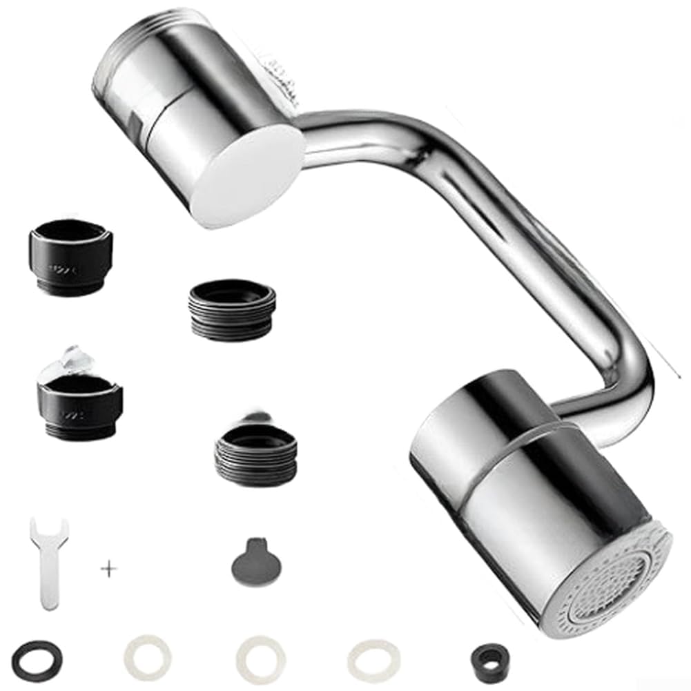 SOHNVWTGD Tap Extension Arm, Faucet Rotatable Multi-Function All-Copper Extender for Washbasin Sink Kitchen Bathroom(D)