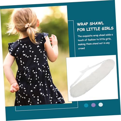 Girls Faux Fur Shawl Wrap Cozy Winter Cape for Boys and Girls Stylish Decorative Faux Fur Shawl Warm Outerwear Accessory for Parties and Cold Weather3