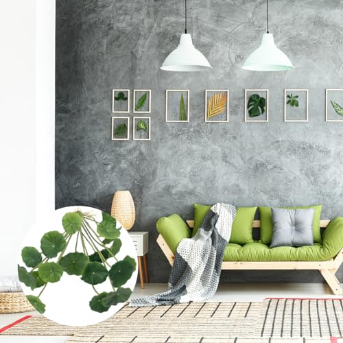 Cabilock 4 Pcs Simulated Lotus Leaf Table Top Decor Water Lily Leaves Artificiales Para Lotus Leave Fake Plant Decor Faux Artificial Plants Home Scenery Desktop Green Plants Plastic Flower