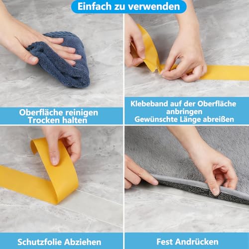 ZOMPAGO 20m Doppelseitiges Klebeband, strapazierfähig, 4.5cm Breite, Extra Starke Transparentes Netz-Teppichklebeband, Wasserdicht, Abnehmbares, Super Strong montageband, Innen- & Außenbereich.