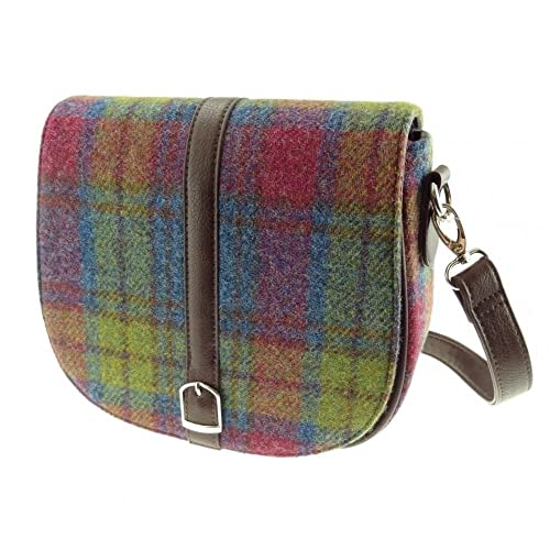 Image of Glen Appin Women's Harris Tweed Beauly Shoulder Casual Bag Adjustable Strap Tartan Pattern Birthday Gift Mothr's day