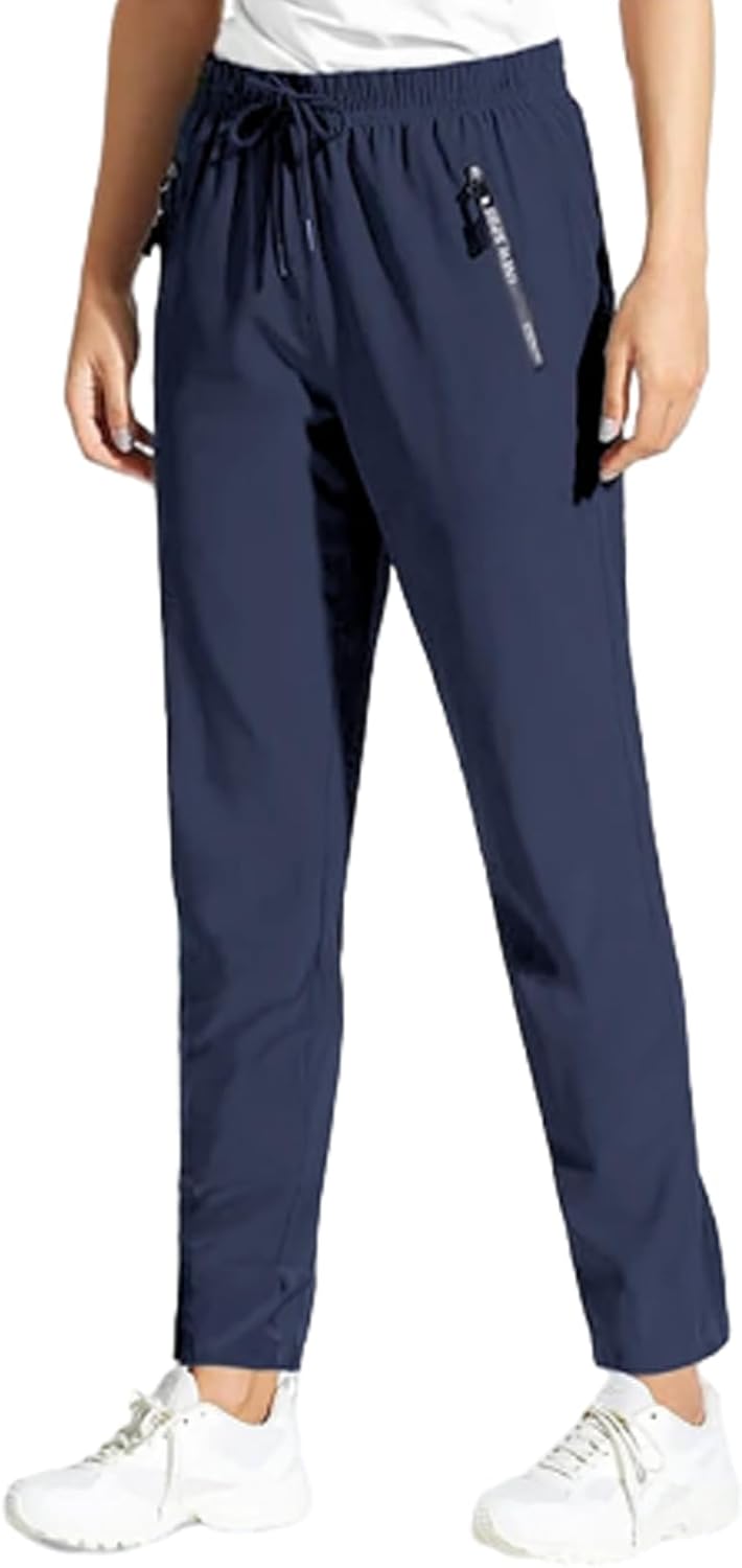 Comfys Fit Stretch Active Pants for Women Breathable Quick Drying Travel Hiking Comfy Work Pants with Zipper Pockets