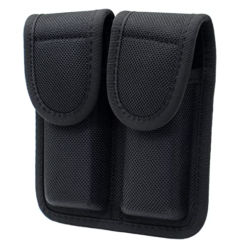 Lytharvest Double Magazine Pouch With Hidden Snap Compatible With Double And Single Stack Magazines .380, 9Mm & 40 Cal For S&W M&P Glock Walther H&K (Nylon) #TOP18