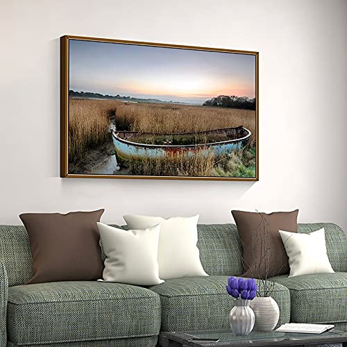 Diamond painting grand coucher de soleil 40x120cm en cristal strass pour décoration murale